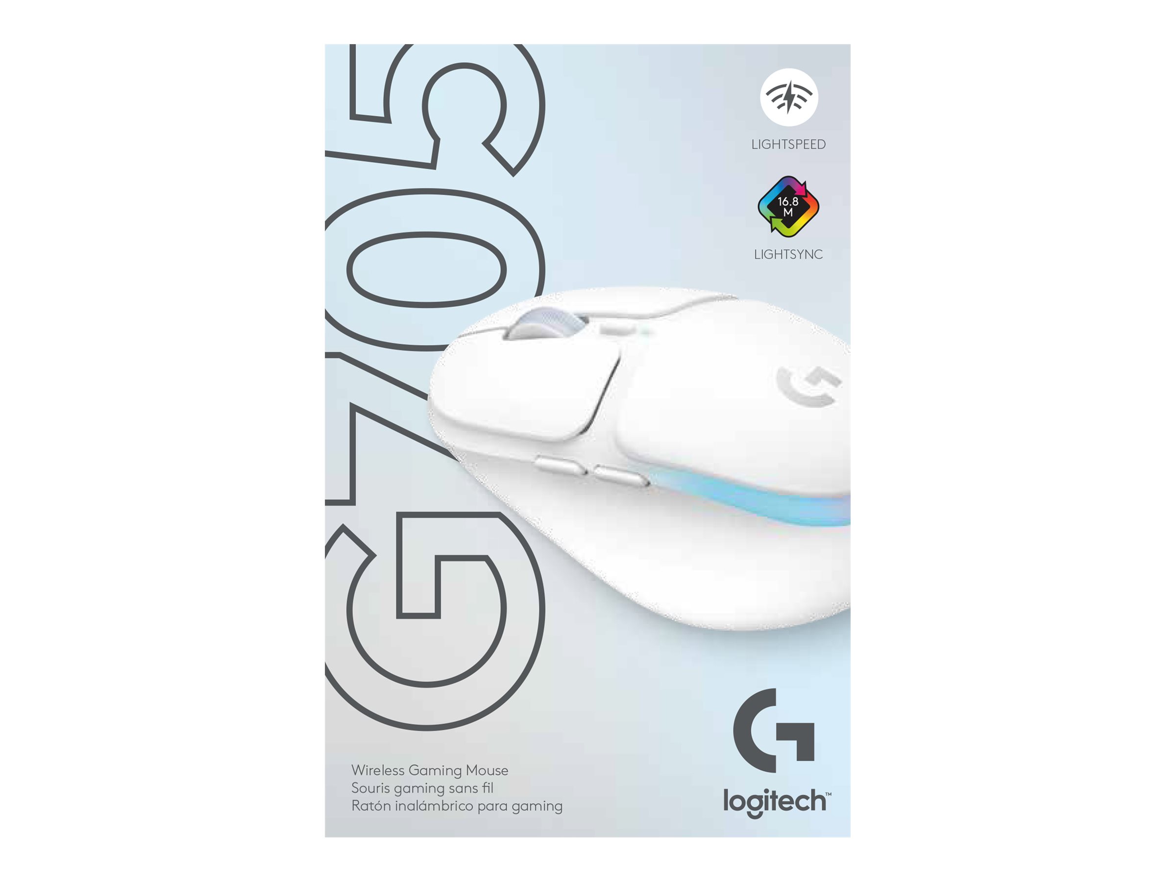 Logitech G G705 - Mus - små hænder - 6 knapper - trådløs - Bluetooth - USB Logitech LIGHTSPEED-modtager - hvid - Billede 5