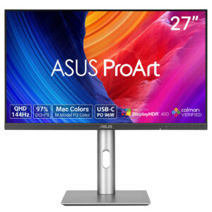 ASUS ProArt PA278CGRV - LED-skærm - USB - 27"" - 2560 x 1440 QHD @ 144 Hz - IPS - 400 cd/m² - 1500:1 - DisplayHDR 400 - 5 ms - HDMI, 2xDisplayPort, USB-C - højtalere - sort
