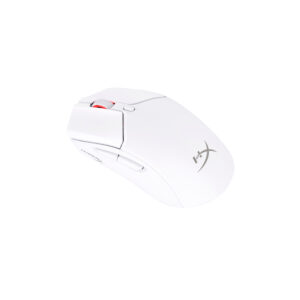 HyperX Pulsefire Haste 2 - Mus - optisk - 6 knapper - trådløs, kablet - 2.4 GHz, Bluetooth 5.0 - trådløs modtager (USB) - hvid