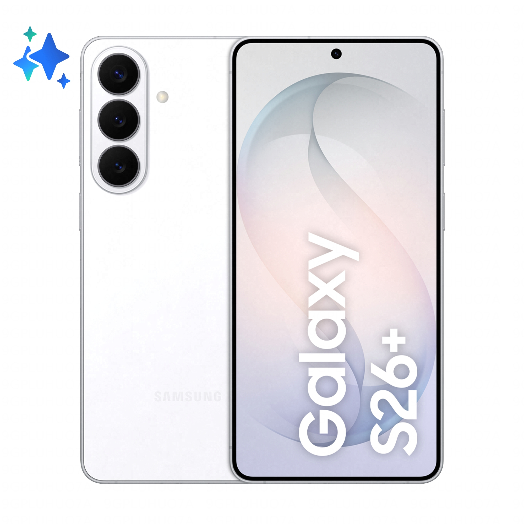 Samsung Galaxy S26+ - 5G smartphone - dual-SIM - RAM 12 GB / Intern hukommelse 512 GB - OLED display - 6.7"" - 3120 x 1440 pixels (120 Hz) - 3x bagkamera 50 MP, 12 MP, 10 MP - front camera 12 MP - hvid