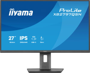 iiyama ProLite XB2797QSN-B1 - LED-skærm - 27"" - 2560 x 1440 QHD @ 75 Hz - IPS - 350 cd/m² - 1000:1 - 1 ms - HDMI, DisplayPort, USB-C - højtalere - sort, mat - Billede 4