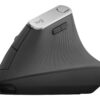Logitech MX Vertical - Lodret mus - ergonomisk - optisk - 6 knapper - trådløs, kablet - Bluetooth, 2.4 GHz - trådløs modtager (USB) - grafit