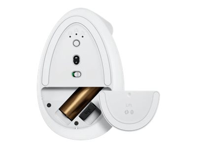 Logitech Lift Vertical Ergonomic Mouse - Lodret mus - ergonomisk - optisk - 6 knapper - trådløs - Bluetooth, 2.4 GHz - Logitech Logi Bolt USB-modtager - off-white - Billede 5