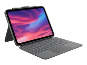 Logitech Combo Touch - Tastatur og folio-kasse - med trackpad - bagbelyst - Apple Smart connector - QWERTY - nordisk (dansk/finsk/norsk/svensk) - oxford-grå - for Apple 10.9-inch iPad (10. generation) iPad A16 Wi-Fi, A16 Wi-Fi + Cellular - Billede 2
