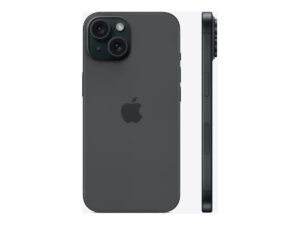 Apple iPhone 15 - 5G smartphone - dual-SIM / Intern hukommelse 128 GB - OLED-skærm - 6.1"" - 2556 x 1179 pixels - 2x bagkameraer 48 MP, 12 MP - front camera 12 MP - sort - Preowned Grade C