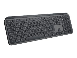 Logitech MX Keys - Tastatur - bagbelyst - trådløs - Bluetooth, 2.4 GHz - QWERTY - US International - grafit - Billede 3
