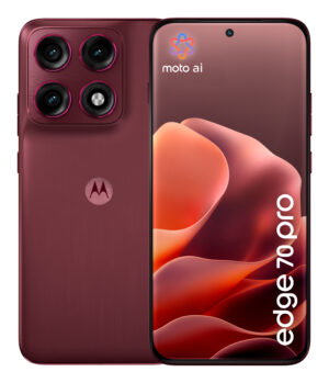 Motorola Edge 70 Pro - 5G smartphone - dual-SIM - RAM 12 GB / Intern hukommelse 512 GB - OLED display - 6.78"" - 2772 x 1272 pixels (144 Hz) - 3x bagkamera 50 MP, 50 MP, 50 MP - front camera 50 MP - pantone zinfandel