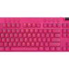 Logitech G PRO X TKL - Tastatur - bagbelyst - trådløs - Bluetooth, 2.4 GHz - QWERTY - US International - tastkontakt: Tactile - pink
