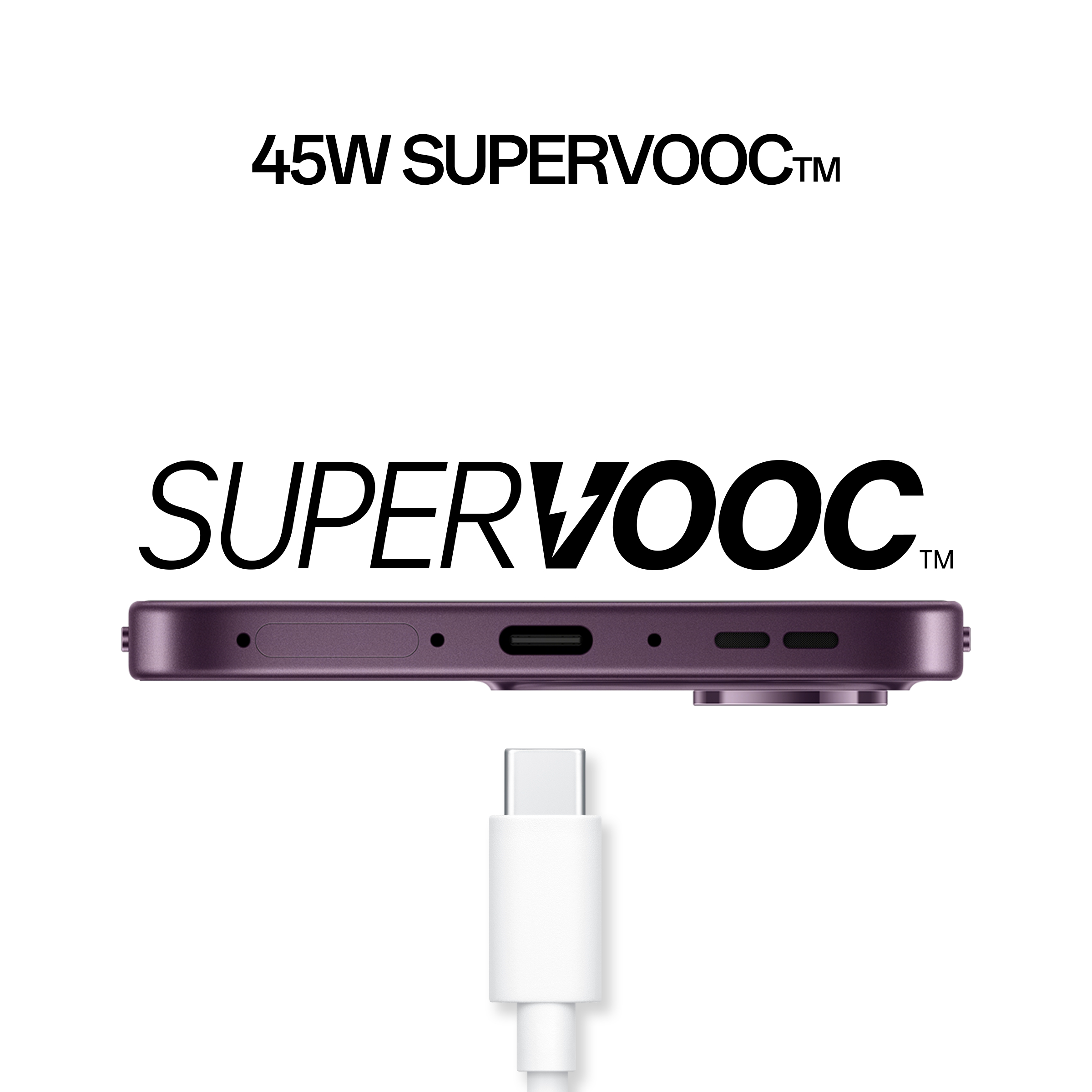 OPPO Reno16 F 5G 256GB/8GB - Dark Purple - Billede 3