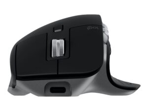 Logitech Master Series MX Master 3S for Mac - Mus - ergonomisk - optisk - 7 knapper - trådløs - Bluetooth, 2.4 GHz - space grey - for Apple MacBook - Billede 3