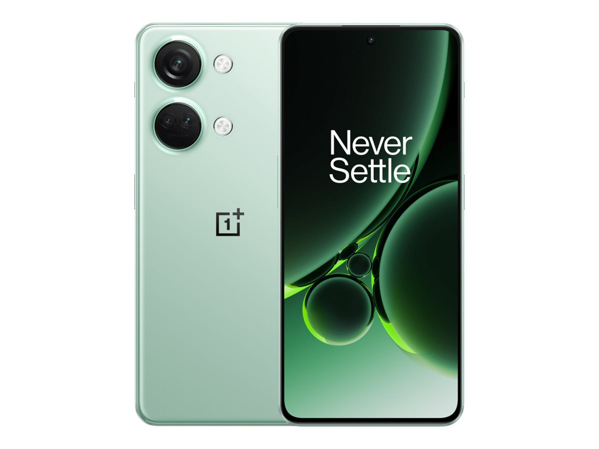 OnePlus Nord 3 5G - 5G smartphone - dual-SIM - RAM 8 GB / Intern hukommelse 128 GB - OLED display - 6.74"" - 2772 x 1240 pixels (120 Hz) - 3x bagkamera 50 MP, 8 MP, 2 MP - front camera 16 MP - støvgrøn