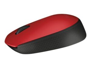 Logitech M171 - Mus - trådløs - 2.4 GHz - trådløs modtager (USB) - sort, rød - Billede 2
