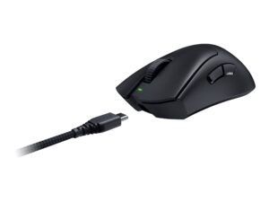 Razer DeathAdder V3 Pro - Mus - ergonomisk - højrehåndet - optisk - 5 knapper - trådløs - Bluetooth, USB - sort