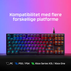 HyperX Alloy Origins Core - Tastatur - bagbelyst - USB - Pan Nordic - tastkontakt: HyperX Red - sort - Billede 5
