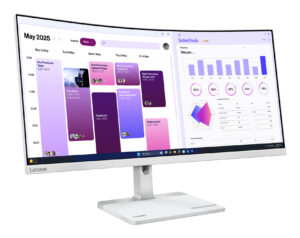 Lenovo L34W-4C - LED-skærm - kurvet - 34"" - 3440 x 1440 @ 120 Hz - VA - 350 cd/m² - 3000:1 - HDR10 - 1 ms - 2xHDMI, DisplayPort - skygrå - Billede 3