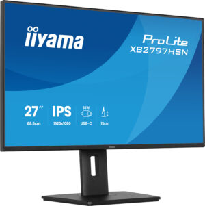 iiyama ProLite XB2797HSN-B1 - LED-skærm - 27"" - 1920 x 1080 Full HD (1080p) @ 100 Hz - IPS - 350 cd/m² - 1500:1 - 1 ms - HDMI, DisplayPort, USB-C - højtalere - sort - Billede 5