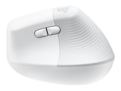 Logitech Lift Vertical Ergonomic Mouse - Lodret mus - ergonomisk - optisk - 6 knapper - trådløs - Bluetooth, 2.4 GHz - Logitech Logi Bolt USB-modtager - off-white - Billede 3