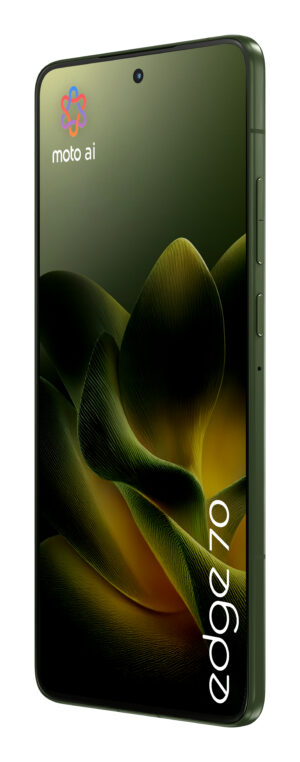 Motorola edge 70 17 cm (6.7") Dual SIM Android 16.0 5G USB Type-C 12 GB 512 GB 4800 mAh Grøn 6.7" AMOLED, 2712 x 1220px, 446ppi, 20:9, Snapdragon 7 Gen 4, 12/512GB, 50MP + 50MP, 50MP, 5G, Wi-Fi 6E, Bluetooth 5.4, NFC, USB Type-C, 4800mAh, Google Gemini, Android 16 - Billede 5