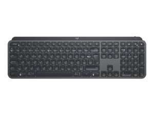 Logitech MX Keys - Tastatur - bagbelyst - trådløs - Bluetooth - AZERTY - fransk - grafit - Billede 2