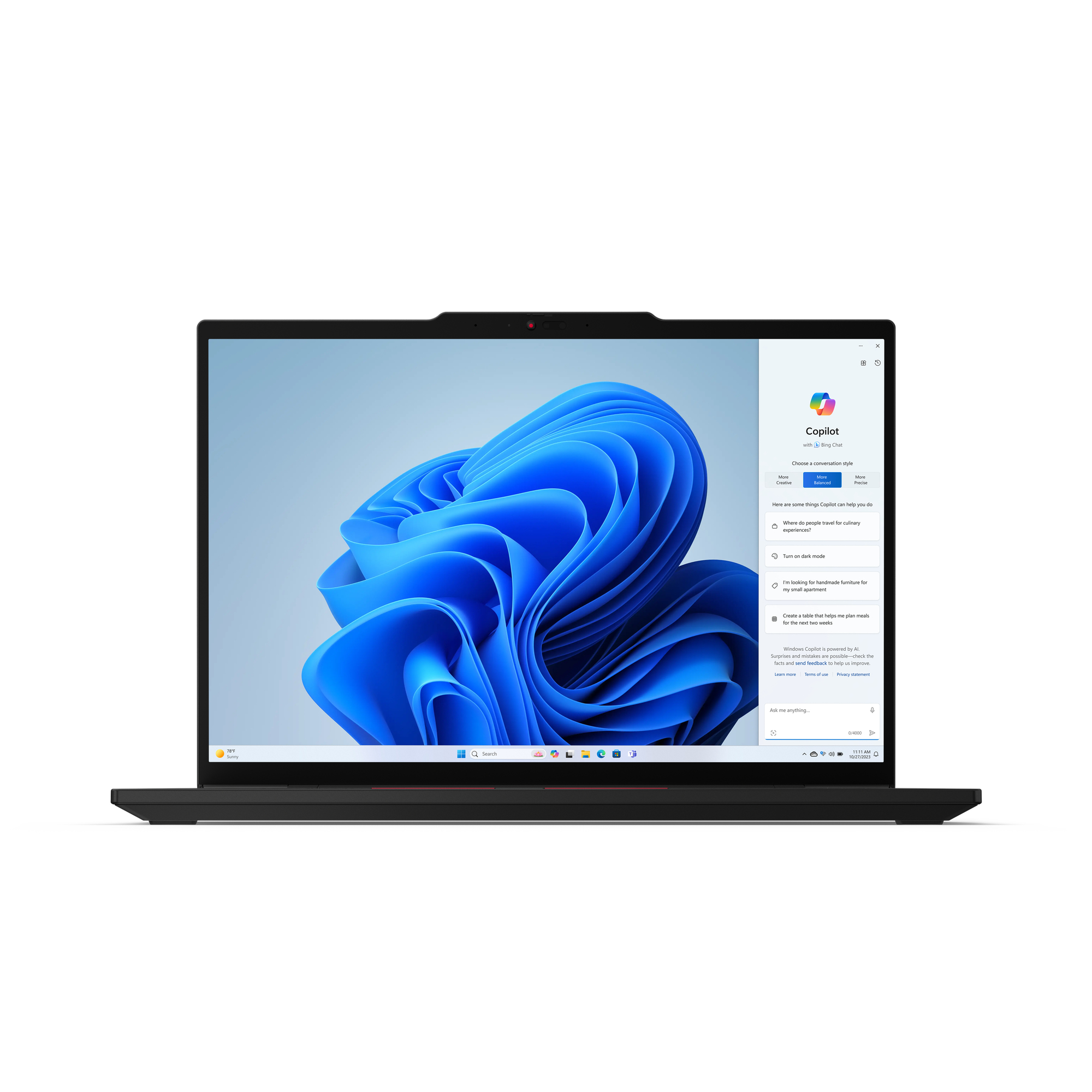 Lenovo ThinkPad T14s Gen 5 Intel Core Ultra 7 155U Laptop 35,6 cm (14") WUXGA 16 GB LPDDR5x-SDRAM 512 GB SSD Wi-Fi 6E (802.11ax) Windows 11 Pro Sort Nordisk - Billede 2