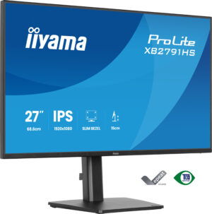 iiyama ProLite XB2791HS-B1 - LED-skærm - 27"" - 1920 x 1080 Full HD (1080p) @ 120 Hz - IPS - 350 cd/m² - 1500:1 - 1 ms - HDMI, DisplayPort - højtalere - sort, mat