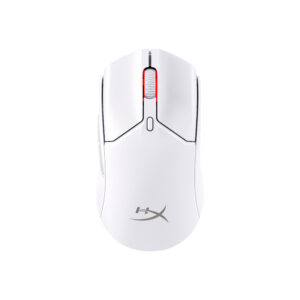 HyperX Pulsefire Haste 2 Mini - Mus - optisk - 6 knapper - trådløs, kablet - 2.4 GHz, Bluetooth 5.1 - hvid