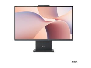 Lenovo IdeaCentre AIO 27AKP10 F0JE - Alt-i-én med monitorstander - Ryzen 5 220 / op til 4.9 GHz - RAM 16 GB - SSD 512 GB - NVMe - Radeon 740M - Bluetooth 5.3, IEEE 802.11ax (Wi-Fi 6) - Win 11 Home - skærm: LED 27"" 1920 x 1080 (Full HD) - tastatur: engelsk - luna-grå - Billede 2