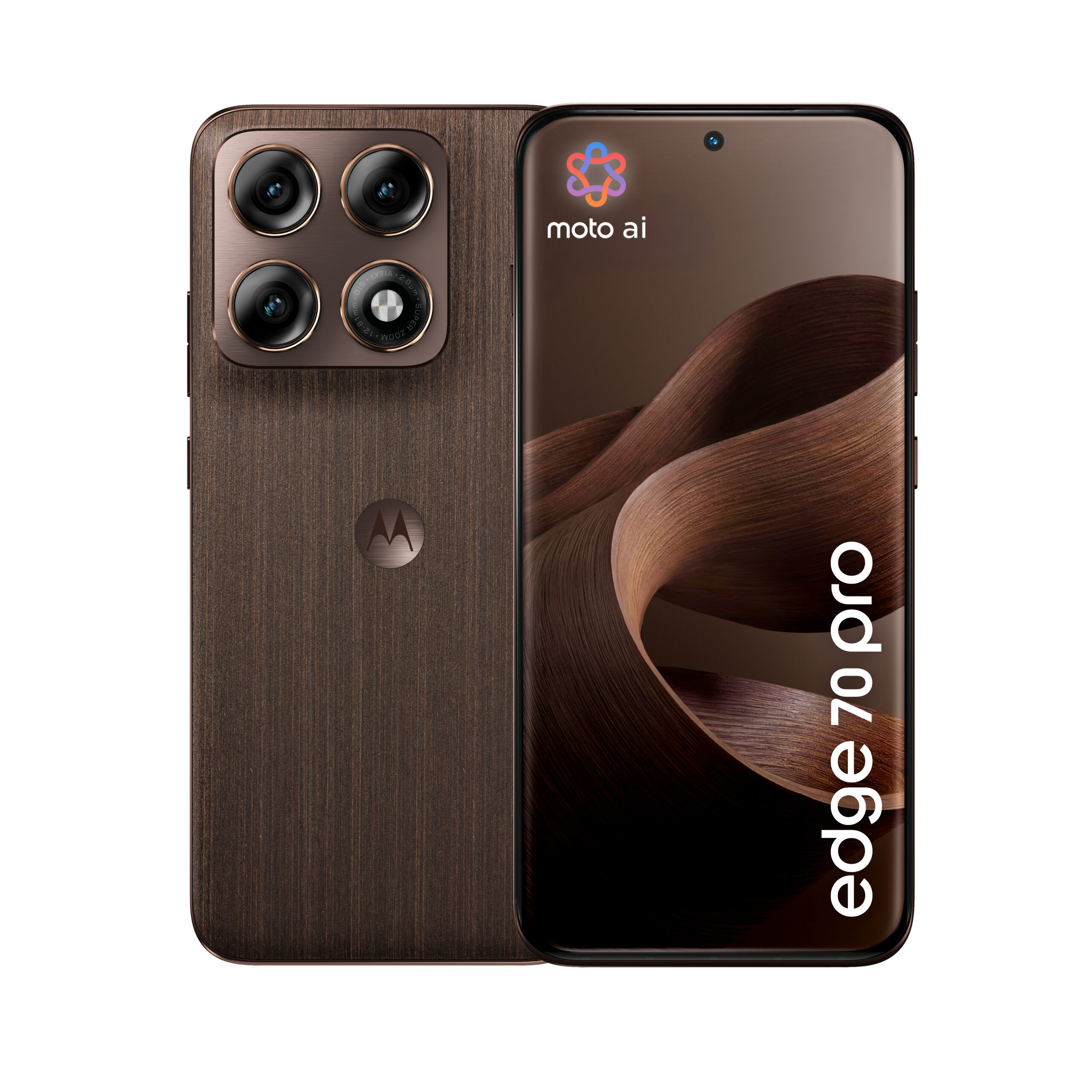 Motorola Edge 70 Pro - 5G smartphone - dual-SIM - RAM 8 GB / Intern hukommelse 256 GB - OLED display - 6.78"" - 2772 x 1272 pixels (144 Hz) - 3x bagkamera 50 MP, 50 MP, 50 MP - front camera 50 MP - pantone cikorie kaffe