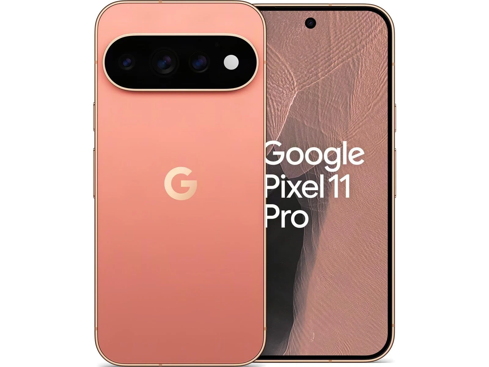 Google Pixel 11 Pro - 5G smartphone - dual-SIM - RAM 12 GB / Intern hukommelse 256 GB - OLED display - 6.3"" - 1280 x 2856 pixels (120 Hz) - 3x bagkamera 50 MP, 48 MP, 48 MP - front camera 42 MP - canyon
