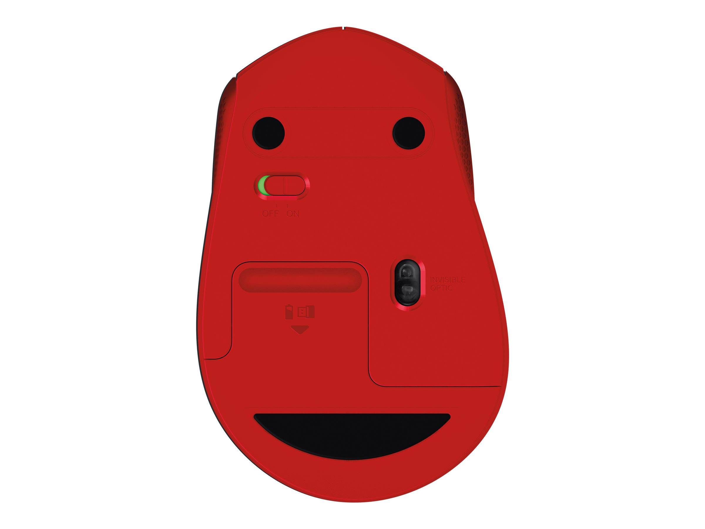 Logitech M330 SILENT PLUS - Mus - 3 knapper - trådløs - 2.4 GHz - trådløs modtager (USB) - rød - Billede 5