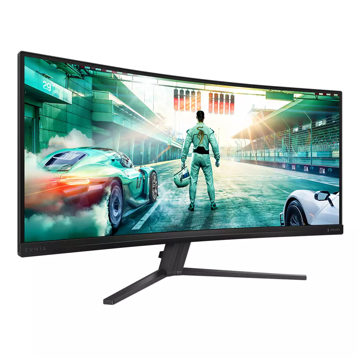 Philips Evnia 3000 34M2C3500L - LED-skærm - gaming - kurvet - 34"" - 3440 x 1440 WQHD @ 180 Hz - Fast VA - 300 cd/m² - 4000:1 - HDR10 - 1 ms - 2xHDMI, DisplayPort - brunsort