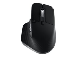 Logitech Master Series MX Master 3S for Mac - Mus - ergonomisk - optisk - 7 knapper - trådløs - Bluetooth, 2.4 GHz - space grey - for Apple MacBook - Billede 2