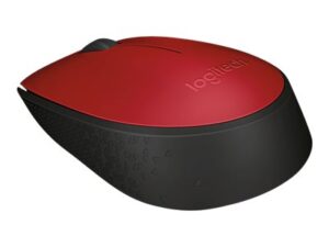 Logitech M171 - Mus - trådløs - 2.4 GHz - trådløs modtager (USB) - sort, rød - Billede 4