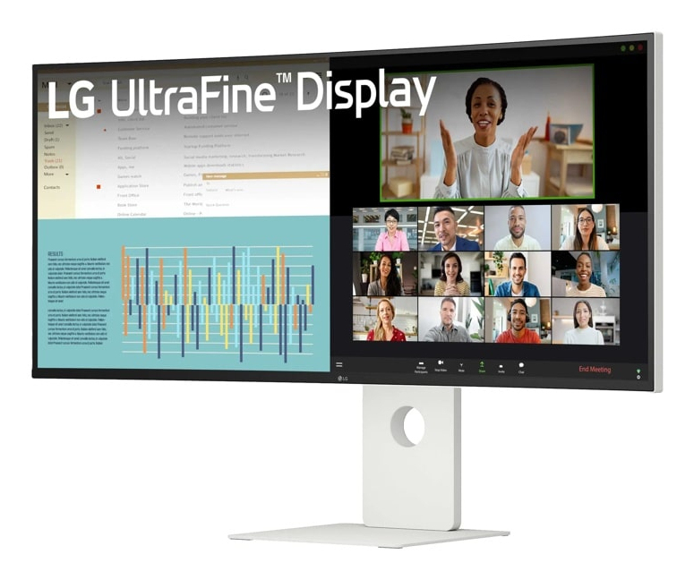 LG UltraFine 40U990A-W - LED-skærm - kurvet - 40"" (39.7"" til at se) - 5120 x 2160 5K @ 120 Hz - Nano IPS Black - 450 cd/m² - 2000:1 - DisplayHDR 600 - 5 ms - 2xThunderbolt 5, 2xHDMI, DisplayPort, 5 xUSB-C - højtalere - Hvid - Billede 2
