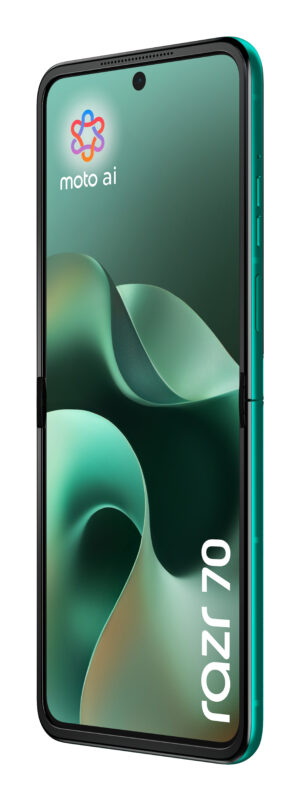 Motorola RAZR 70 - 5G smartphone - dual-SIM - RAM 8 GB / Intern hukommelse 256 GB - OLED display - 6.9"" - 2640 x 1080 pixels (120 Hz) - 2x bagkameraer 50 MP, 50 MP - front camera 32 MP - pantone sportsgrøn - Billede 5