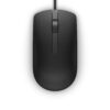 Dell MS116 - Mus - optisk - 2 knapper - kablet - USB - sort - detailsalg