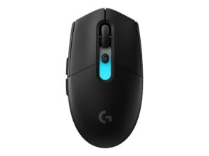 Logitech G G305 X SUPERLIGHT - Mus - gaming - optisk - 6 knapper - trådløs - 2.4 GHz, Bluetooth - USB Logitech LIGHTSPEED-modtager - sort