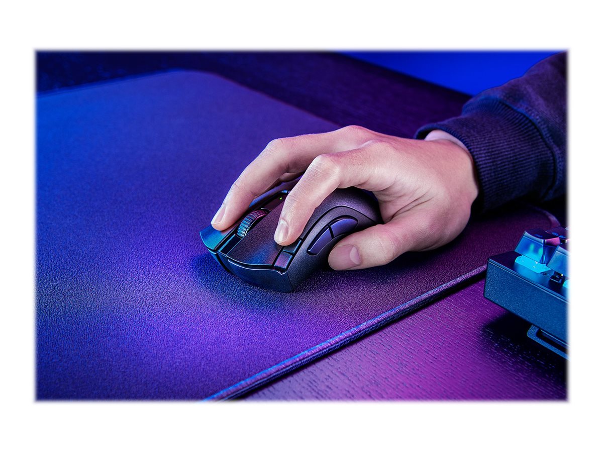Razer DeathAdder V2 X HyperSpeed - Mus - ergonomisk - højrehåndet - optisk - 7 knapper - trådløs - 2.4 GHz, Bluetooth 5.1 LE - trådløs modtager (USB) - Billede 3