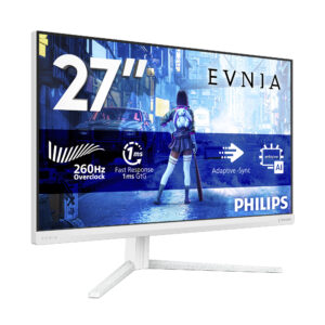 Philips Evnia 5000 27M2N5201P - LED-skærm - gaming - 27"" - 1920 x 1080 Full HD (1080p) @ 240 Hz - Fast IPS - 1000:1 - HDR10 - 0.3 ms - 2xHDMI, DisplayPort - hvid - Billede 2