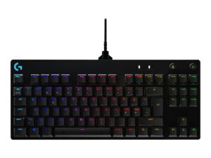 Logitech G Pro Mechanical Gaming Keyboard - Tastatur - bagbelyst - USB - Pan Nordic - tastkontakt: GX Blue Clicky - sort