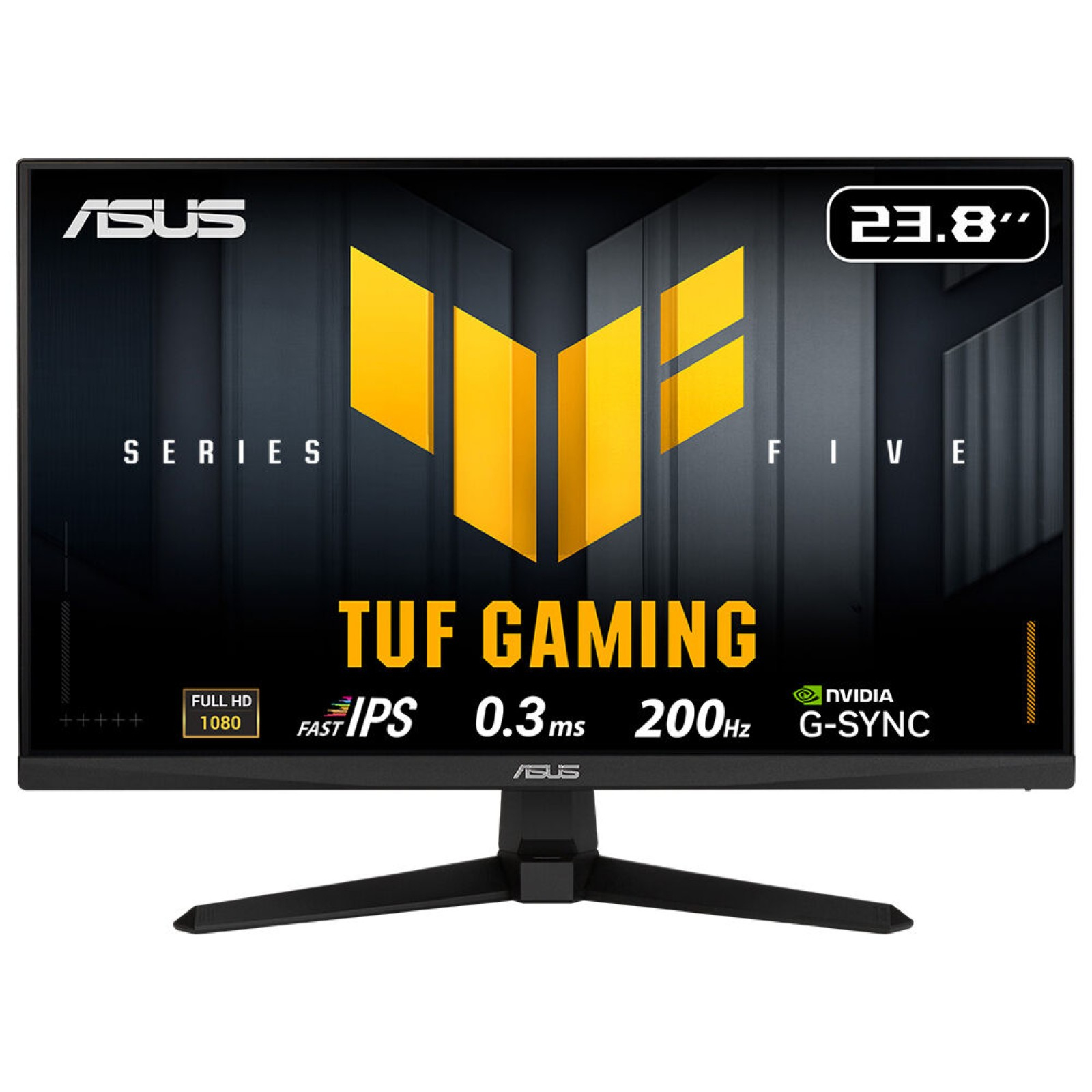 ASUS TUF Gaming VG249Q5A - 5 Series - LED-skærm - gaming - 24"" (23.8"" til at se) - 1920 x 1080 Full HD (1080p) @ 200 Hz - Fast IPS - 300 cd/m² - 1000:1 - 0.3 ms - 2xHDMI, DisplayPort - højtalere - sort