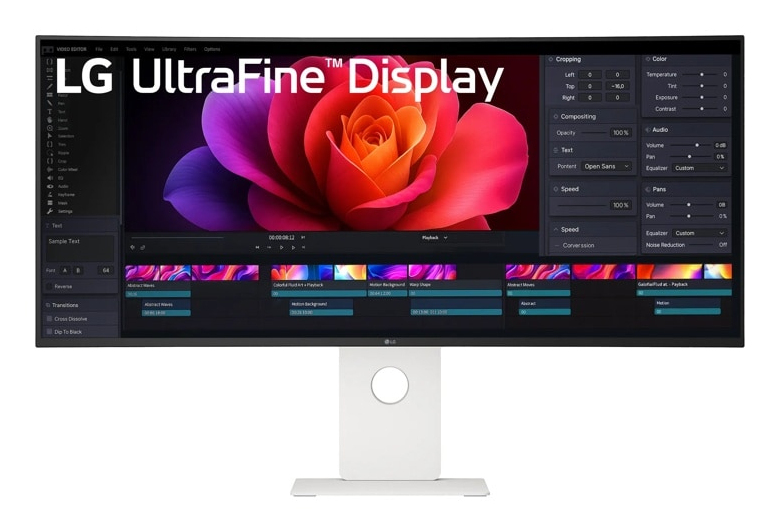 LG UltraFine 40U990A-W - LED-skærm - kurvet - 40"" (39.7"" til at se) - 5120 x 2160 5K @ 120 Hz - Nano IPS Black - 450 cd/m² - 2000:1 - DisplayHDR 600 - 5 ms - 2xThunderbolt 5, 2xHDMI, DisplayPort, 5 xUSB-C - højtalere - Hvid