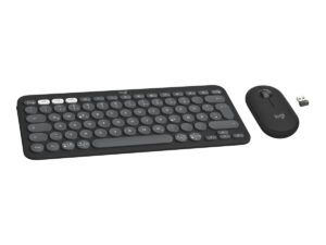 Logitech Pebble 2 Combo - Sæt med mus og tastatur - trådløs - Bluetooth LE - QWERTY - US International - tonalt hvidt - Billede 2