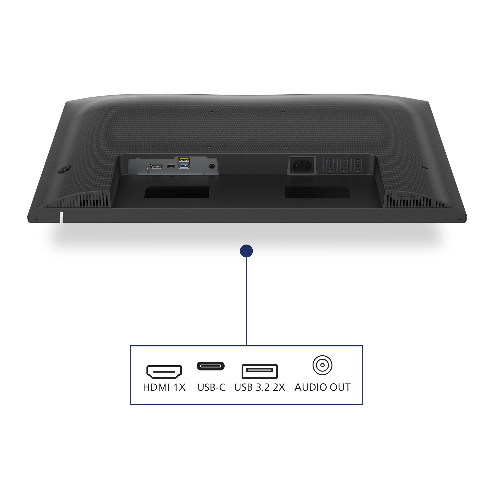 Philips 24E1N1300AE - LED-skærm - 24"" (23.8"" til at se) - 1920 x 1080 Full HD (1080p) @ 100 Hz - IPS - 1300:1 - 1 ms - HDMI, USB-C - højtalere - sort med tekstur - Billede 4