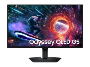 Samsung Odyssey OLED G5 S27FG504SU - G50SF Series - OLED-monitor - gaming - 27"" - 2560 x 1440 QHD @ 180 Hz - 200 cd/m² - 1000000:1 - HDR10 - 0.03 ms - HDMI, DisplayPort - sort