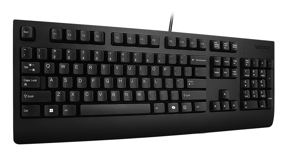Lenovo Preferred Pro II - Tastatur - full size - USB - QWERTY - dansk - sort - brun kasse - Billede 3