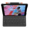 Logitech Slim Folio - Tastatur og folio-kasse - trådløs - Bluetooth LE - QWERTY - nordisk (dansk/finsk/norsk/svensk) - oxford-grå - for Apple 10.9-inch iPad (10. generation)
