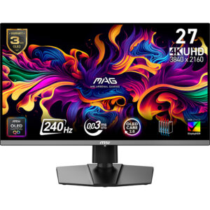 MSI MAG 272UP QD-OLED X24 - OLED-monitor - gaming - 27"" (26.5"" til at se) - 3840 x 2160 UHD @ 240 Hz - 1000 cd/m² - 1500000:1 - DisplayHDR 400 True Black - 0.03 ms - 2xHDMI, DisplayPort, USB-C