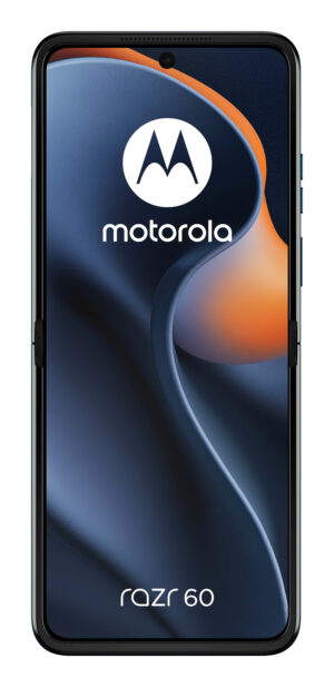 Motorola razr 60. Skærm diagonal: 17,5 cm (6.9""), Skærmopløsning: 2640 x 1080 pixel. Processorserie: MediaTek Dimensity. RAM kapacitet: 8 GB, Intern lagerkapacitet: 256 GB. Bagerste kamera opløsning (numerisk): 50 MP, Bagkamera type: Dobbelt kamera. SIM-korts kapacitet: Dual SIM. Operativsystem installeret: Android 15. Batterikapacitet: 4500 mAh. Produktfarve: Blå. Vægt: 188 g - Billede 2