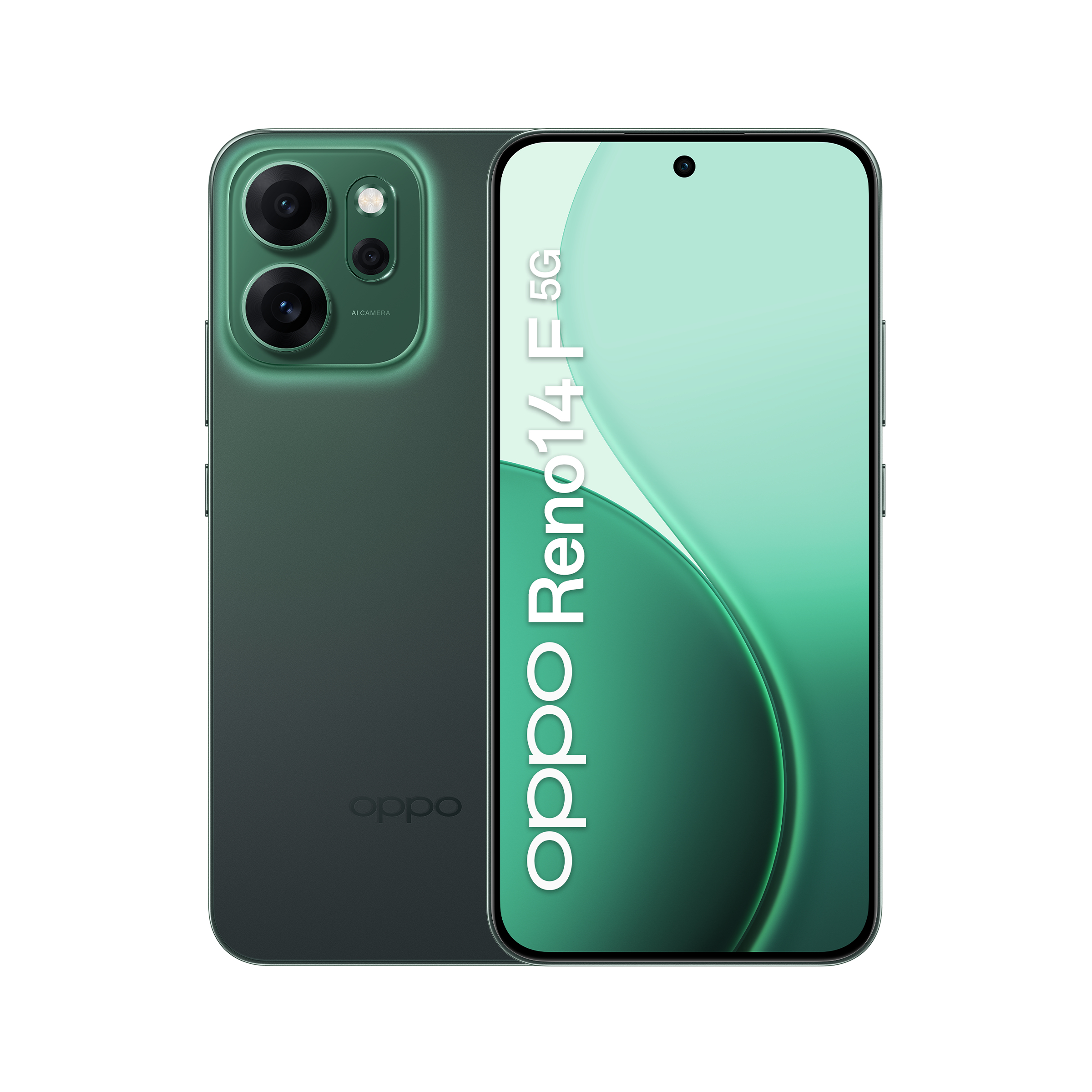 OPPO Reno14 F 5G, 16,7 cm (6.57"), 8 GB, 256 GB, 50 MP, Android 15, Grøn